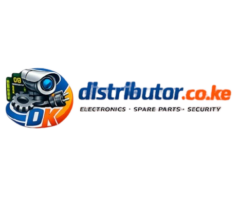 Distributor.co.ke logo featuring electronics, electronic spare parts, and security surveillance equipment